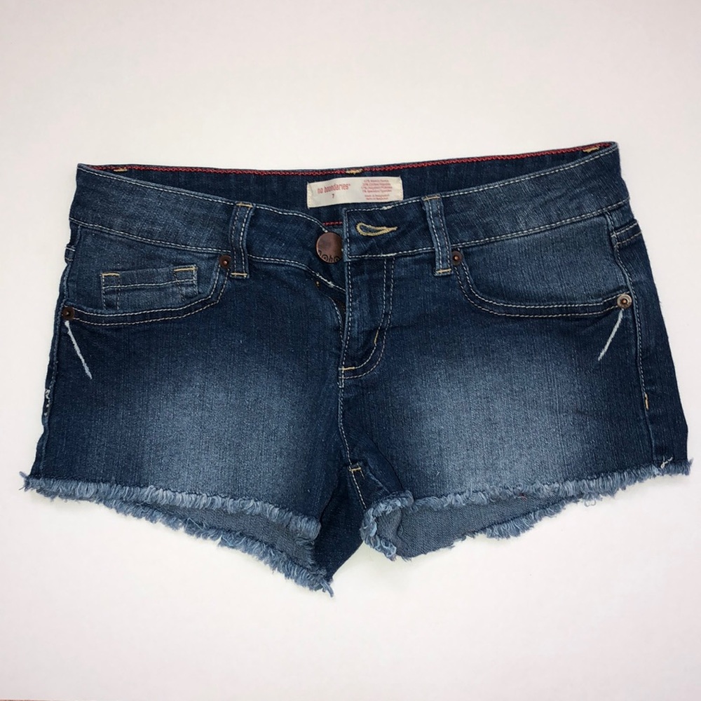 Denim short shorts